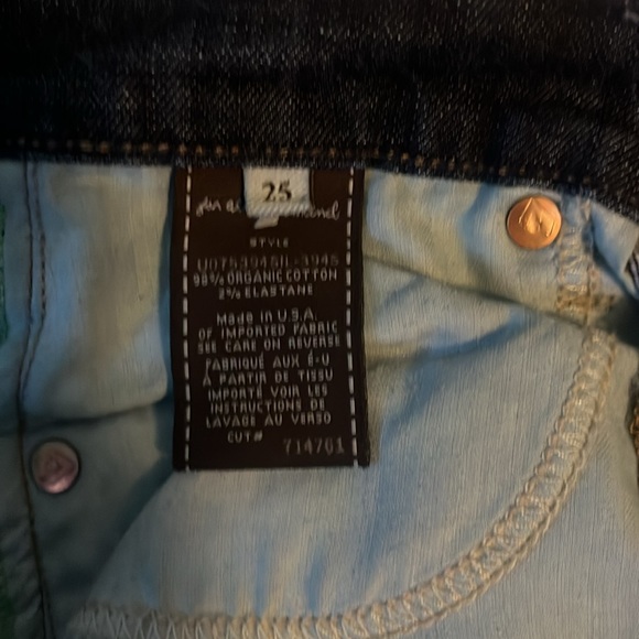 7 for all man kind organic bootcut jeans. 25 x 32 like new condition minor wear - Picture 7 of 8